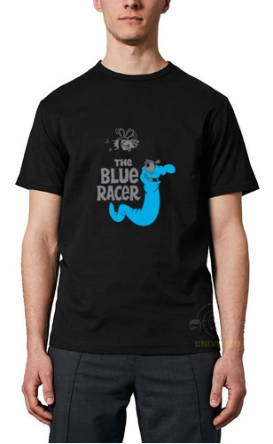 Camiseta Masculina Desenho Antigo Cobrinha Azul Blue Racer